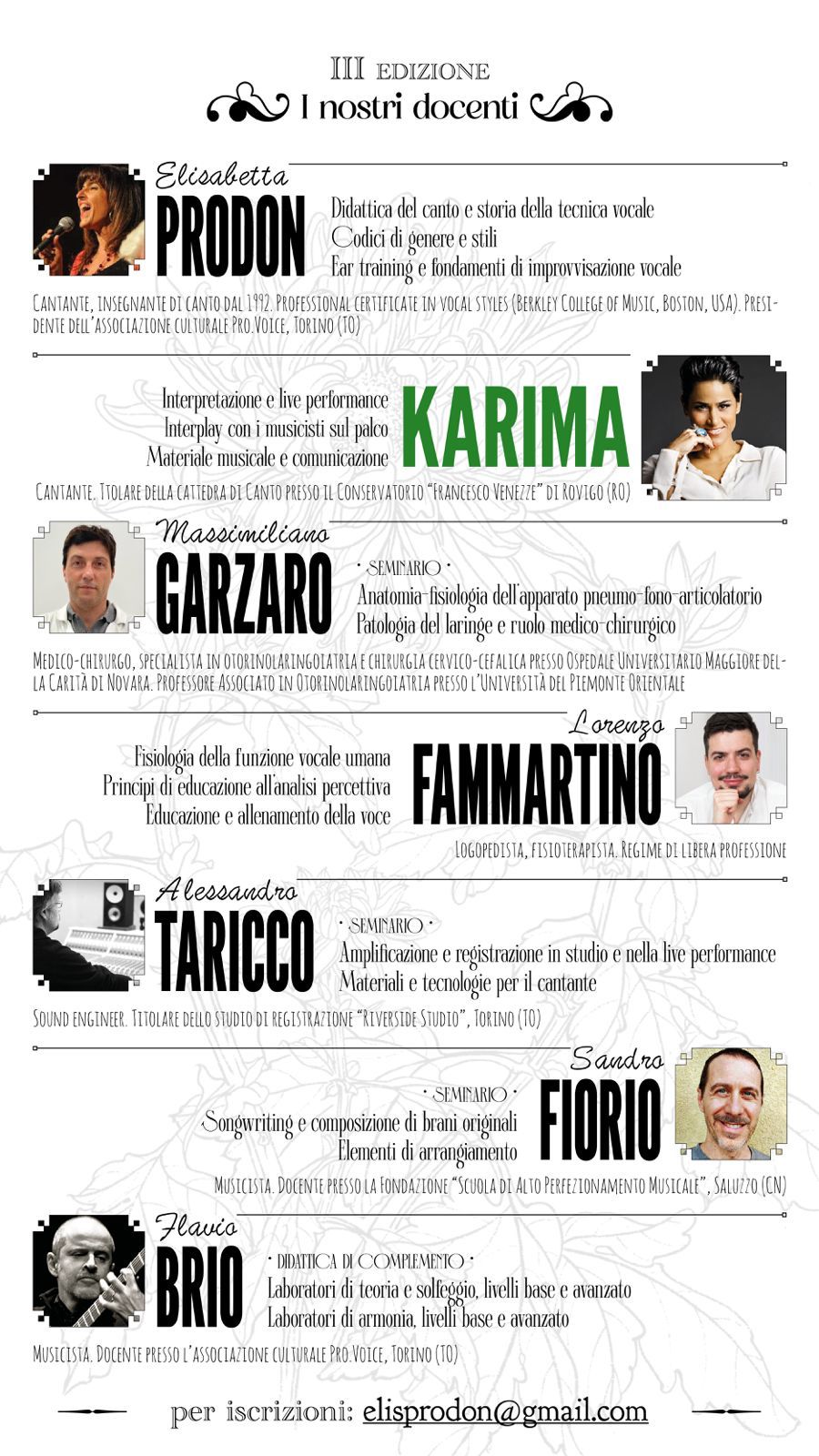 Corso per insegnante di canto