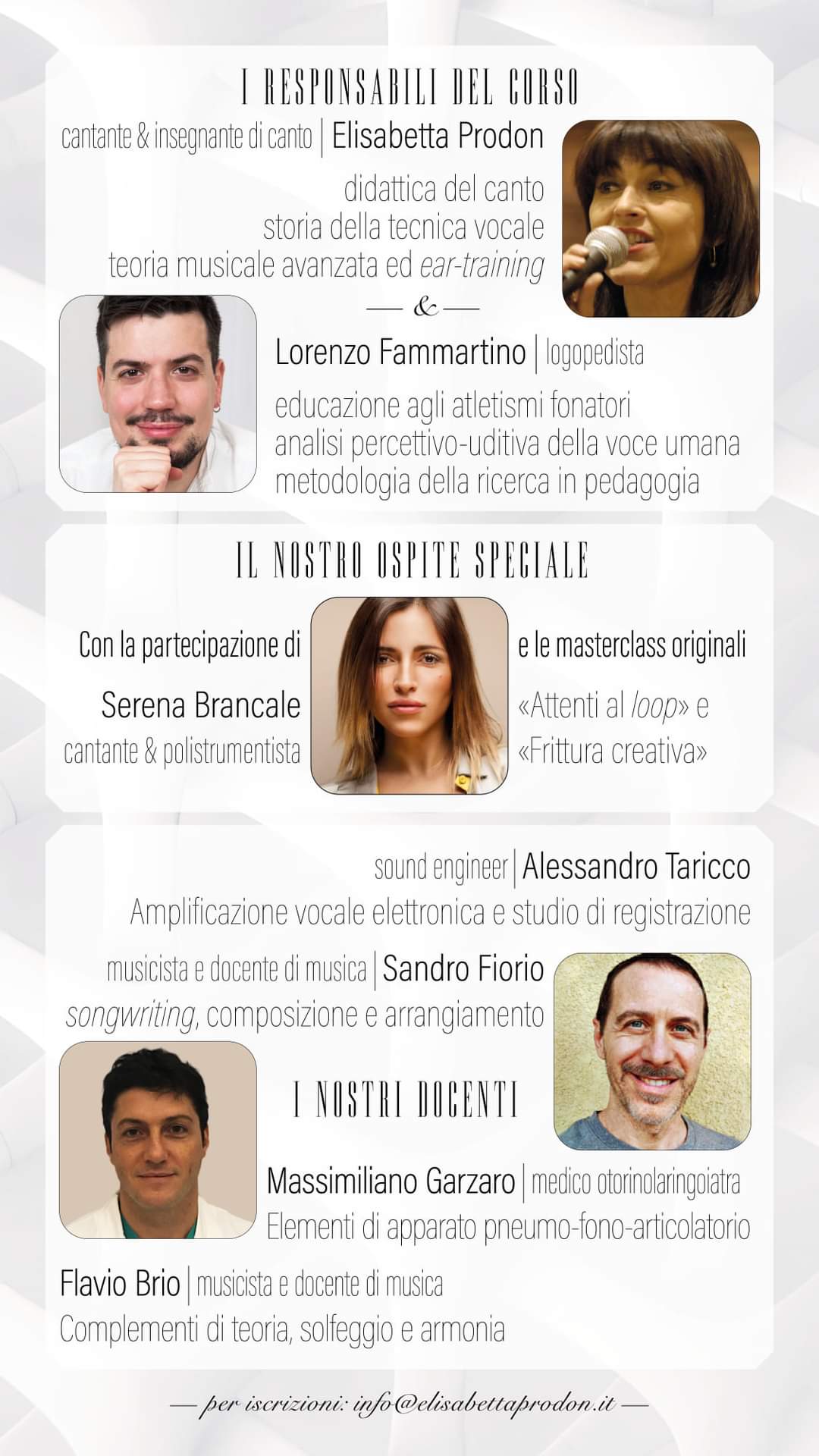 Corso per insegnante di canto